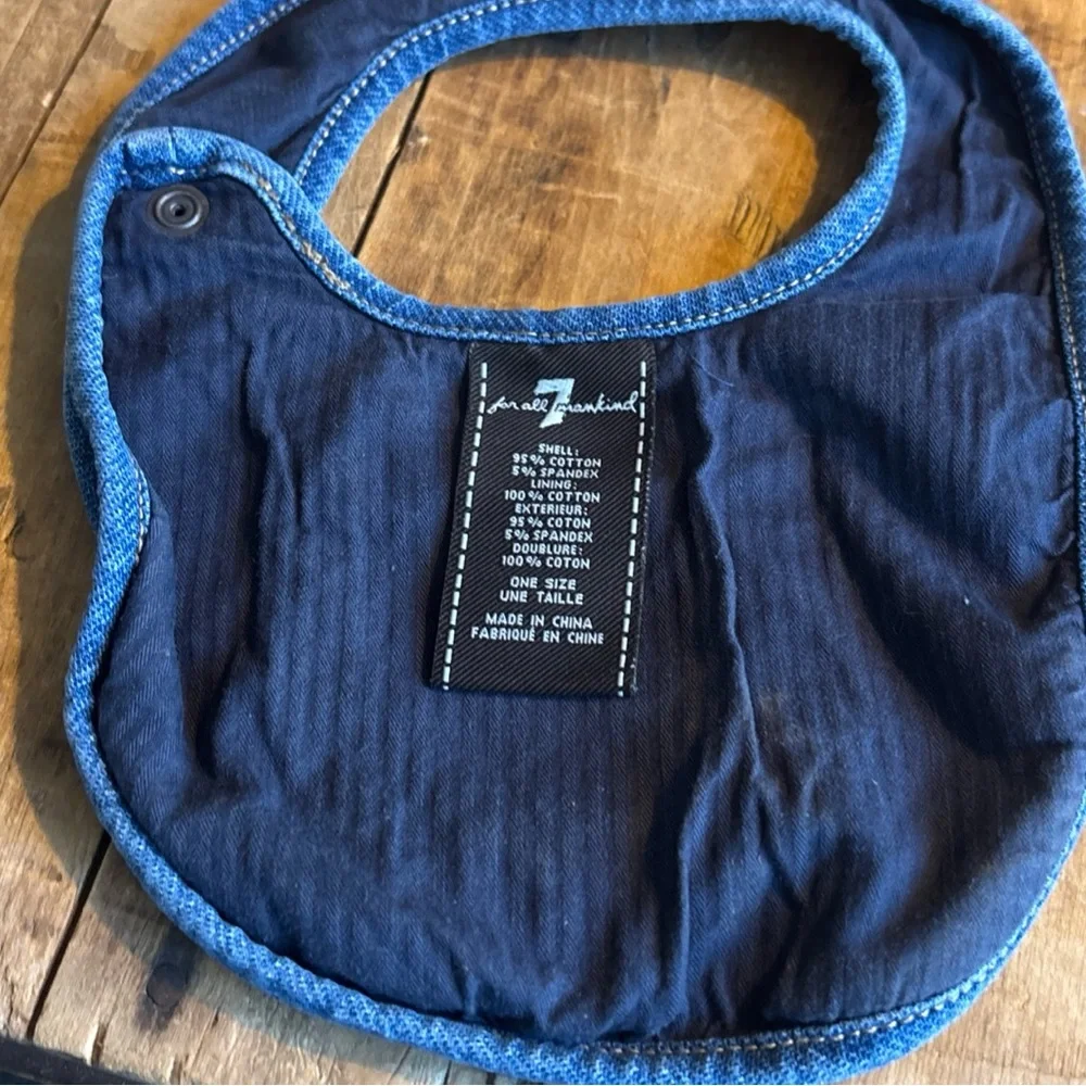 Blue Denim Baby Bib 7 for mankind jeans